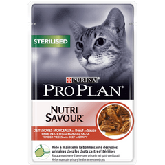 ProPlan Sterilised Nutrisavour з яловичиною (ПроПлан Стерелайзд Натрісавор) 85 грамів