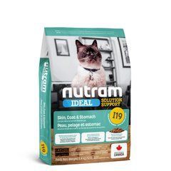 NUTRAM I19 Sensetive Coat, Skin, Stomach Cat (Нутрам Холистик корм для кошек с чувствительным пищеварением) 340 грамм