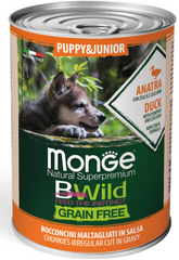 MONGE GRAIN FREE PUPPY & JUNIOR ANATRA Консервы Монже для щенков и молодых собак (400 г)