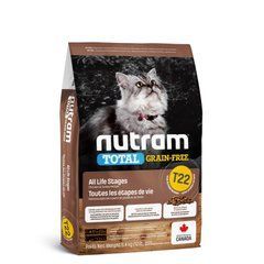 Nutram T22 Total Turkey & Chiken Cat Food (Нутрам Холистик корм для кошек с Индейкой и курицей) 340 грамм