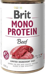 Brit Mono Protein Dog Консерви для собак з яловичиною (400 г), 400 грамів
