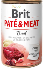 Brit Pate & Meat Beef Dog Консерви Бріт для собак з яловичиною та індичкою (400 г)