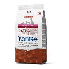 MONGE  EXTRA SMALL ADULT&nbsp;LAMB, RICE AND POTATOES (Монж Екстра Смол Едалт) 800 грамм